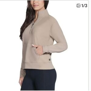 Skechers Ladies  Ribbed 1/4 Zip High-Neck Top